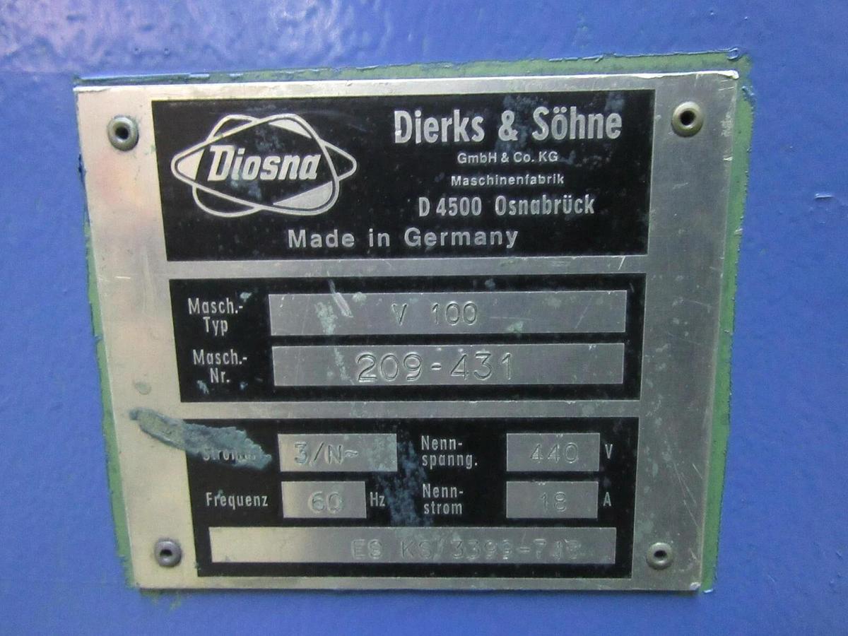 Used 110 L (29 GALLON) DIOSNA UNIVERSAL MIXER / CHOPPER V100 480 VAC 18 AMPS 3 PHASE