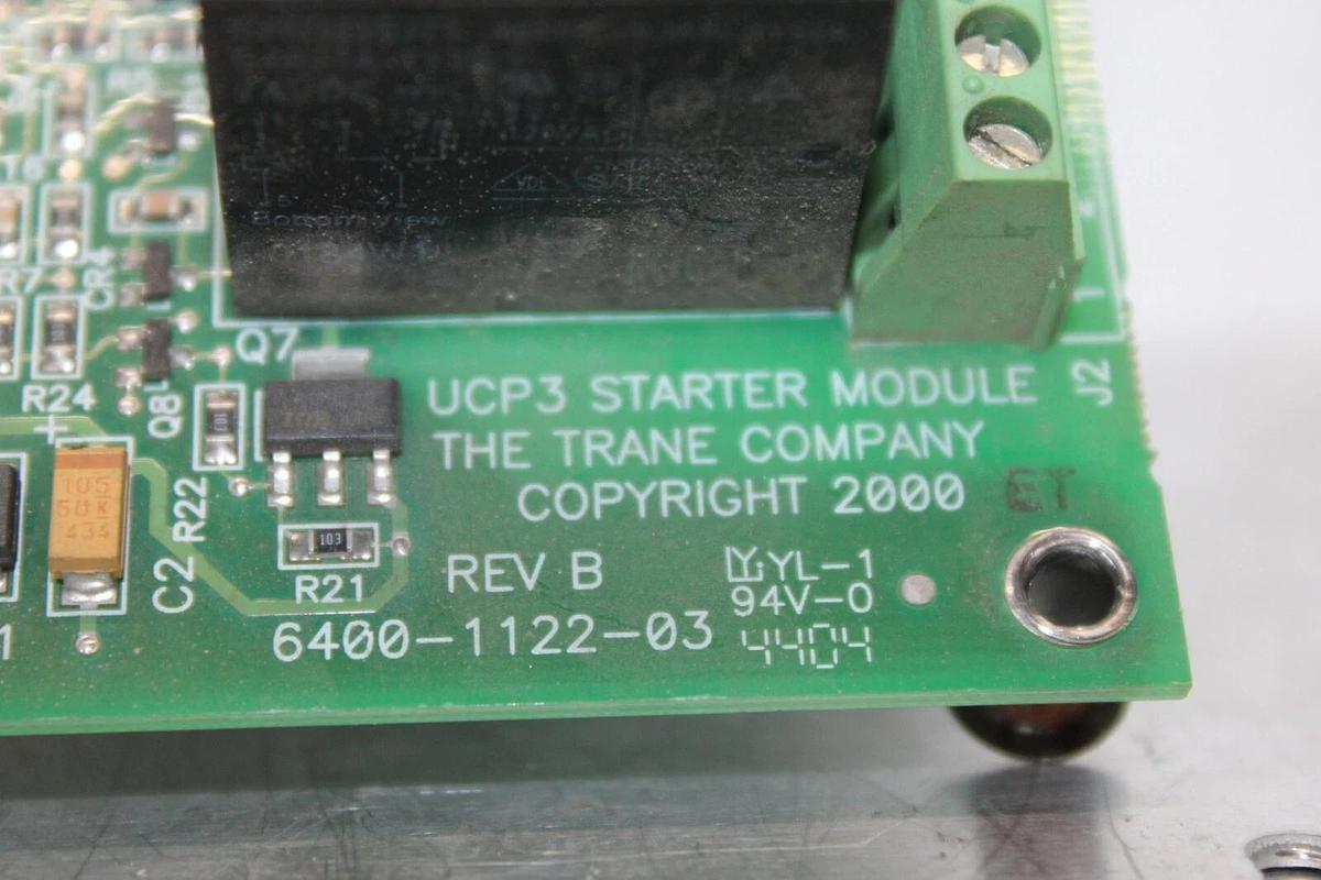 Used TRANE UCP3 STARTER MODULE CIRCUIT BOARD X13650741-11 REV. H 6400-1122-03 REV. B