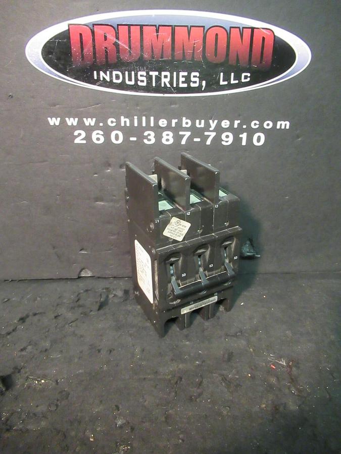 Used AIRPAX 3 POLE 53 AMP BREAKER 240 VAC 219-3-2599-410 HH83XB410-B DP-3635 LR26229