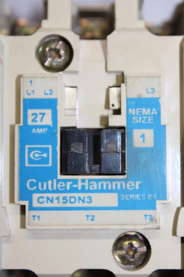 Used CUTLER-HAMMER CONTACTOR CN15DN3 SERIES B1 NEMA SIZE: 1 600V 27A 10HP *WARRANTY*
