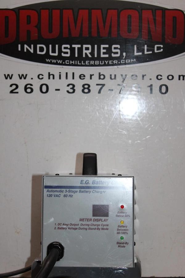 Used E.G. AUTOMATIC 3-STAGE BATTERY CHARGE 120 VAC 8 AMP 60 HZ FCE-32-25 *WARRANTY*