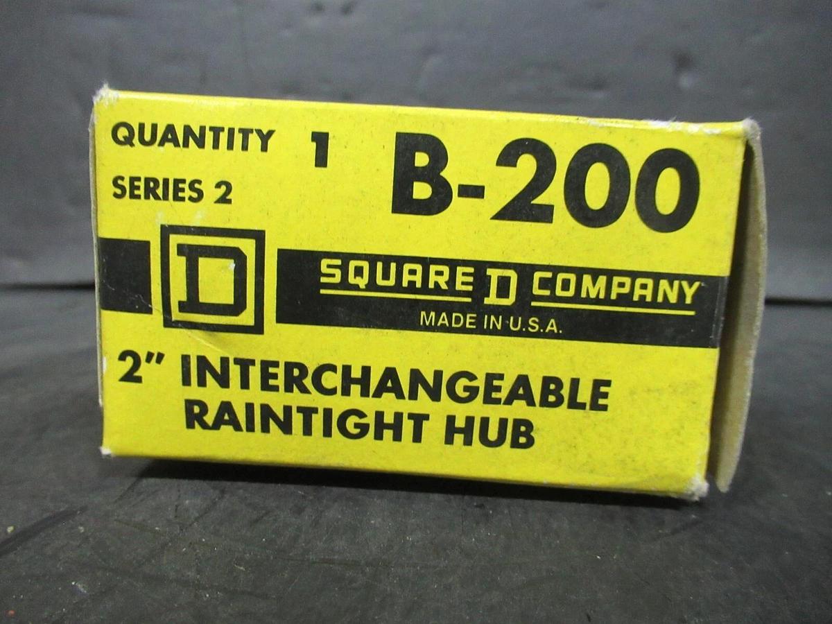 NEW SURPLUS SQUARE D INTERCHANGEABLE RAINTIGHT HUB B-200 SER. 2 **WARRANTY**