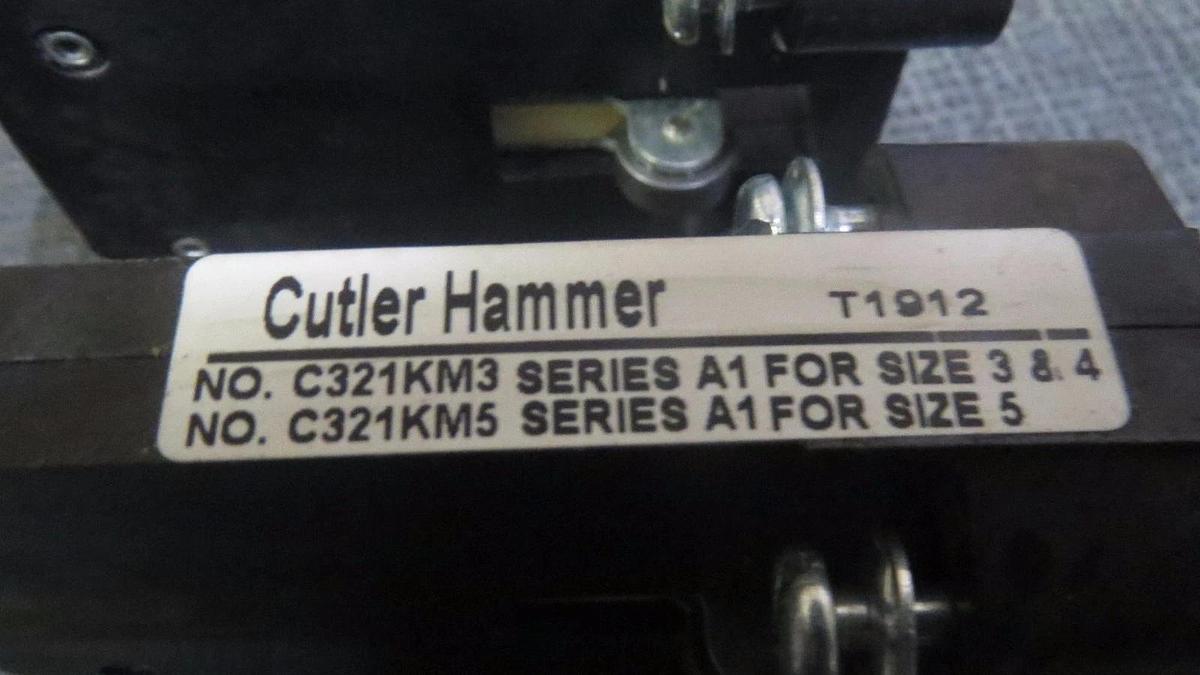 Used (1) CUTLER HAMMER OEM MECHANICAL INTERLOCK FOR SIZE 3, 4, 5 # C321KM3 # C321KM5