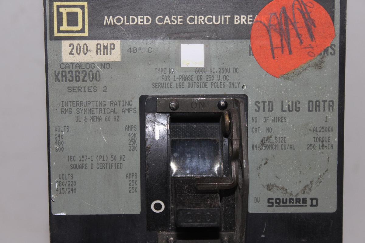 Used SQUARE D I-LINE CIRCUIT BREAKER FA34060 60 AMP 480 VAC 3-POLE