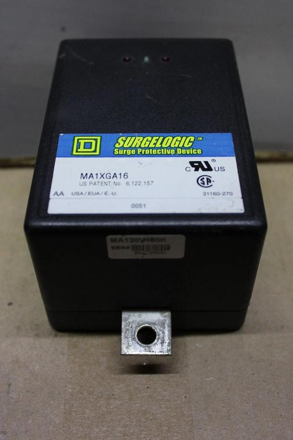 Used SQUARE D SURGELOGIC SURGE PROTECTOR MA1XGA16 120 VOLT **WARRANTY**