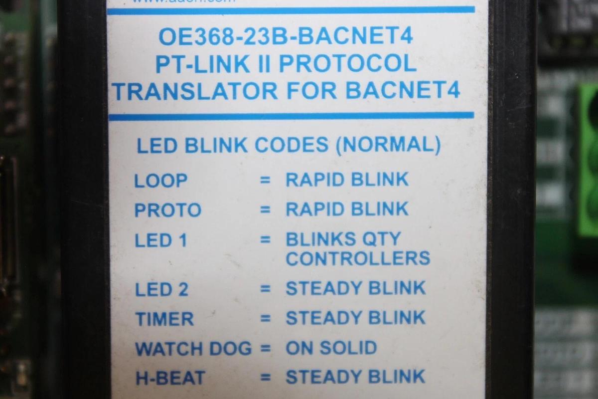Used AAON ORION CONTROL SYSTEM OE368-23B-BACNET4 PT-LINK-II LB102400 REV. 01B