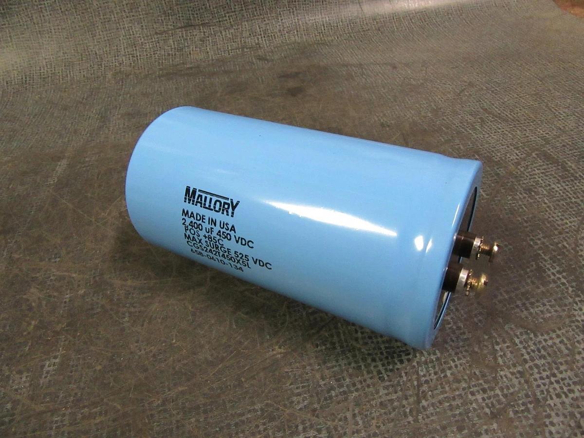 Used MALLORY CAPACITOR CGS242T450X5L 2400uF 450VDC **WARRANTY INCLUDED**