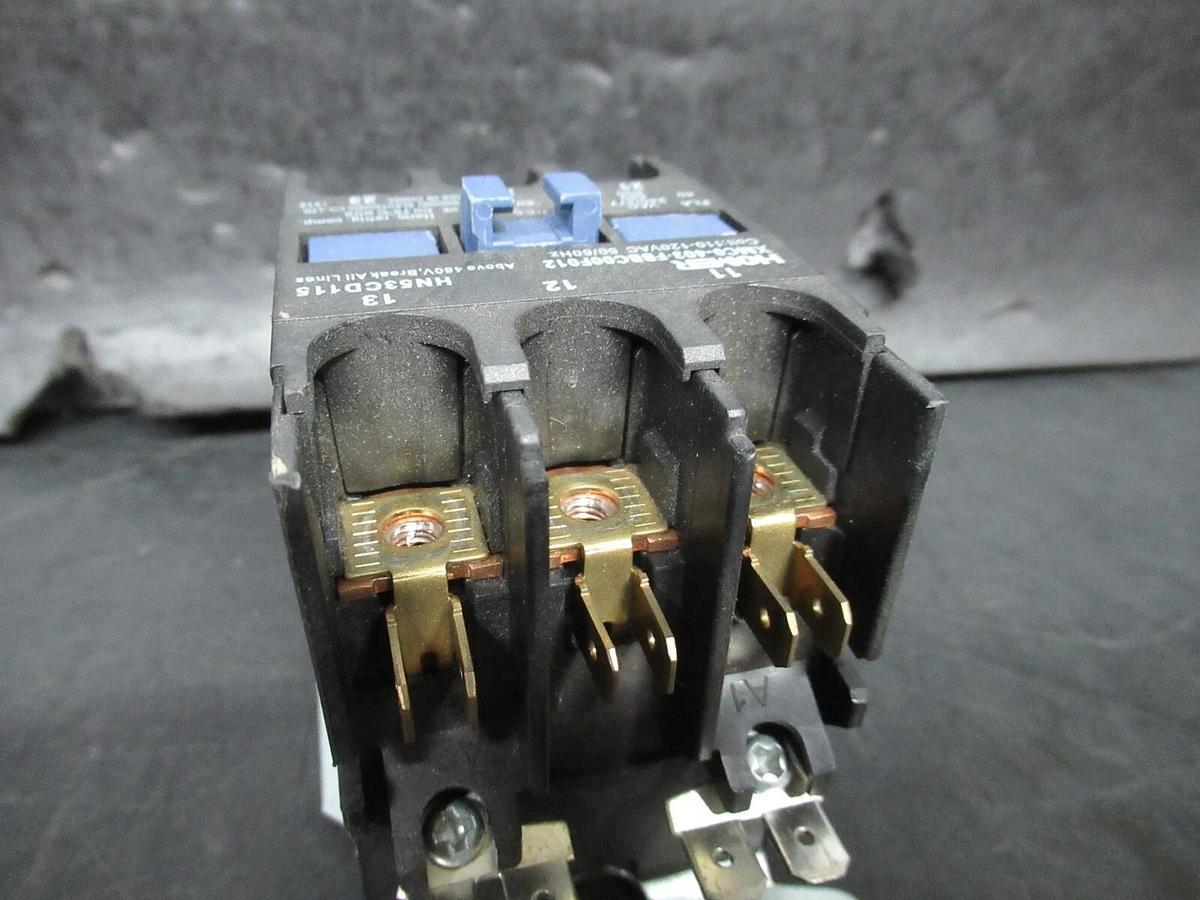Used HOMER CONTACTOR XMC0-403-FBBC00F012 HN53CD115 600 VAC 40 AMP COIL: 110/120 VOLT