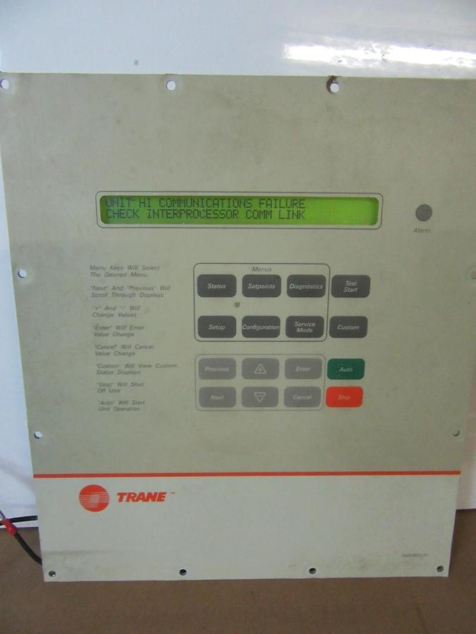 Used TRANE CHILLER CONTROL INTERFACE X13650484-07 REV. H 6400-0872-01