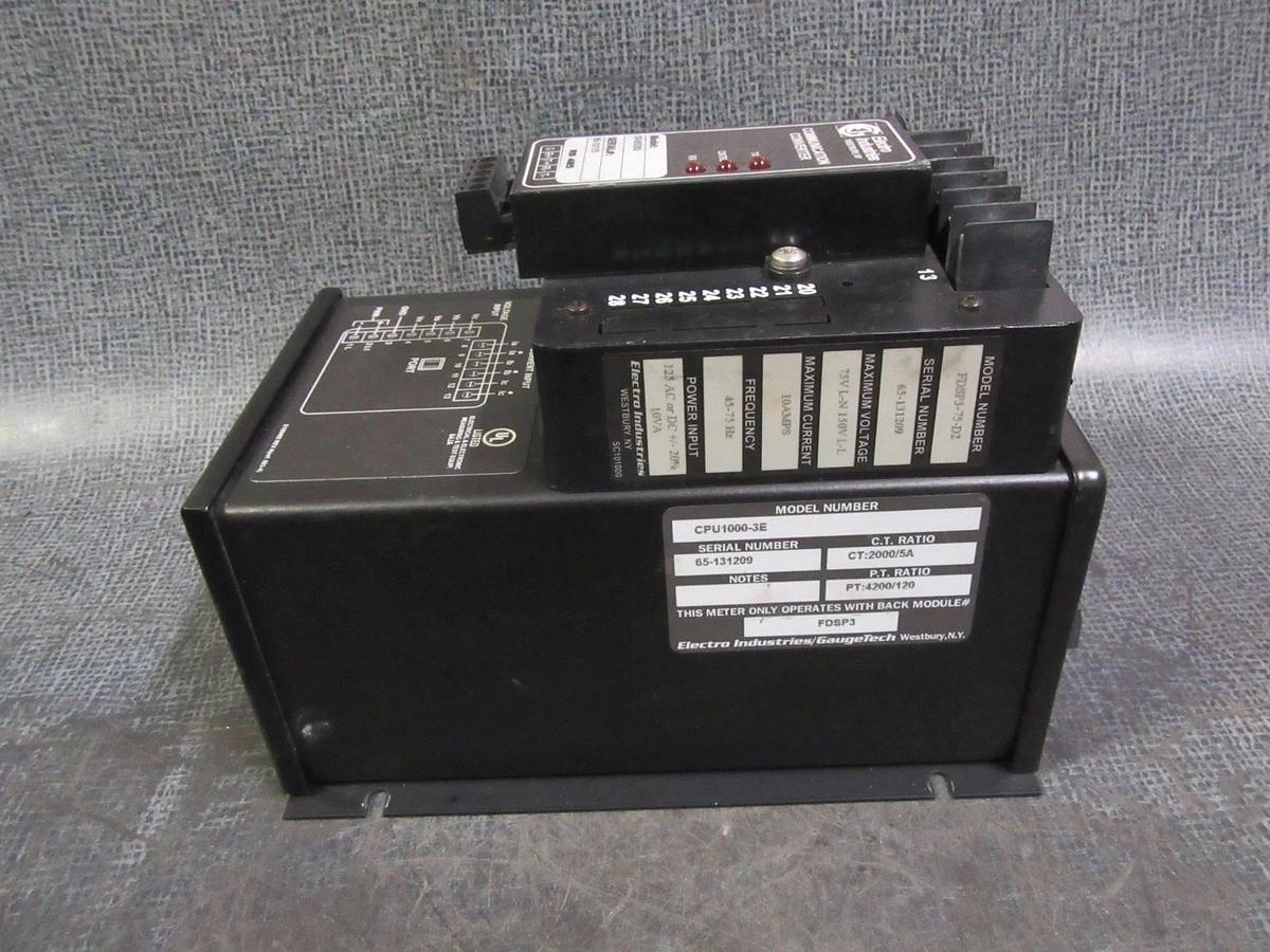 Used ELECTRO INDUSTRIES FUTURA + SERIES CPU1000 MULTIFUNCTION POWER 2000/5A