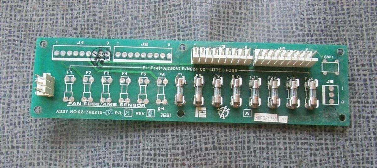Used LIEBERT FAN FUSE / AMP SENSOR CIRCUIT BOARD 02-792215-02 **WARRANTY INCLUDED**