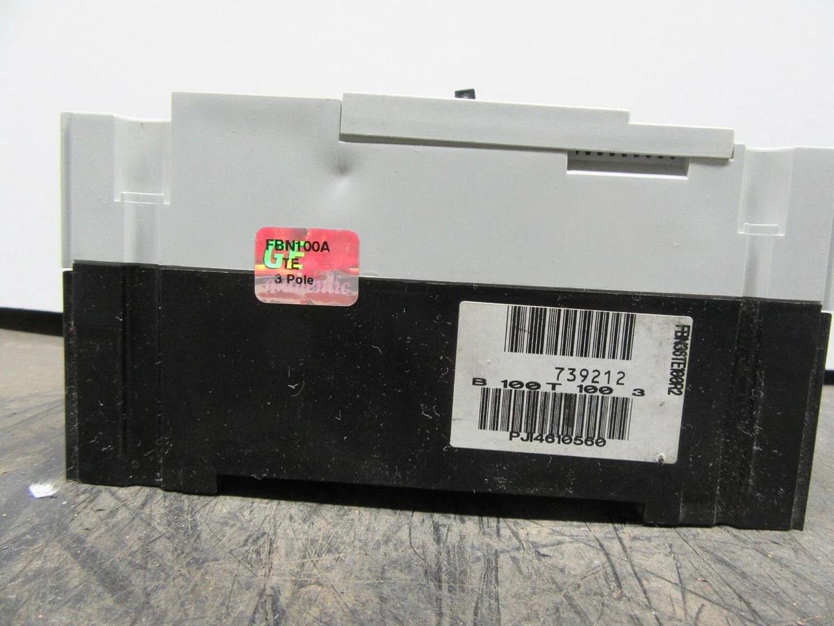 Used GE RECORD PLUS HACR BREAKER FBN36TE100R2 100 AMP 480 VOLT 600Y/347V 3-POLE