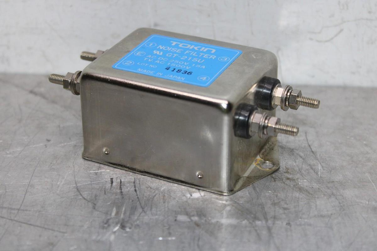 Used TOKIN NOISE FILTER GT-215U 250 VOLT 15 AMP 1500 VOLT TV **WARRANTY INCLUDED**