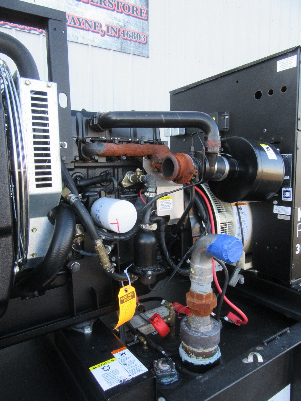 Used 30KW DIESEL GENERATOR KOHLER 120/240 VOLT 4024 JOHN DEERE 259 HRS SINGLE PHASE