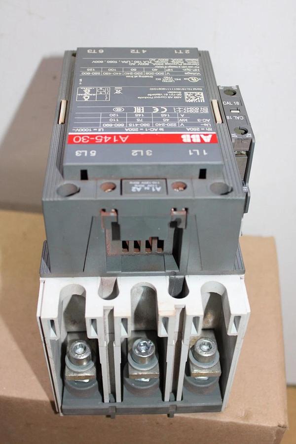 Used ABB CONTACTOR AF145-30 3-POLE 600 VAC 125 HP 230 AMP **WARRANTY INCLUDED**