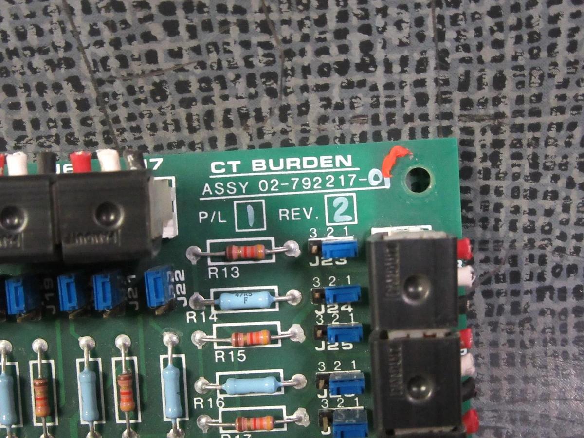 Used LIEBERT CT BURDEN CIRCUIT BOARD 02-792217-01 P/L 1 REV 2