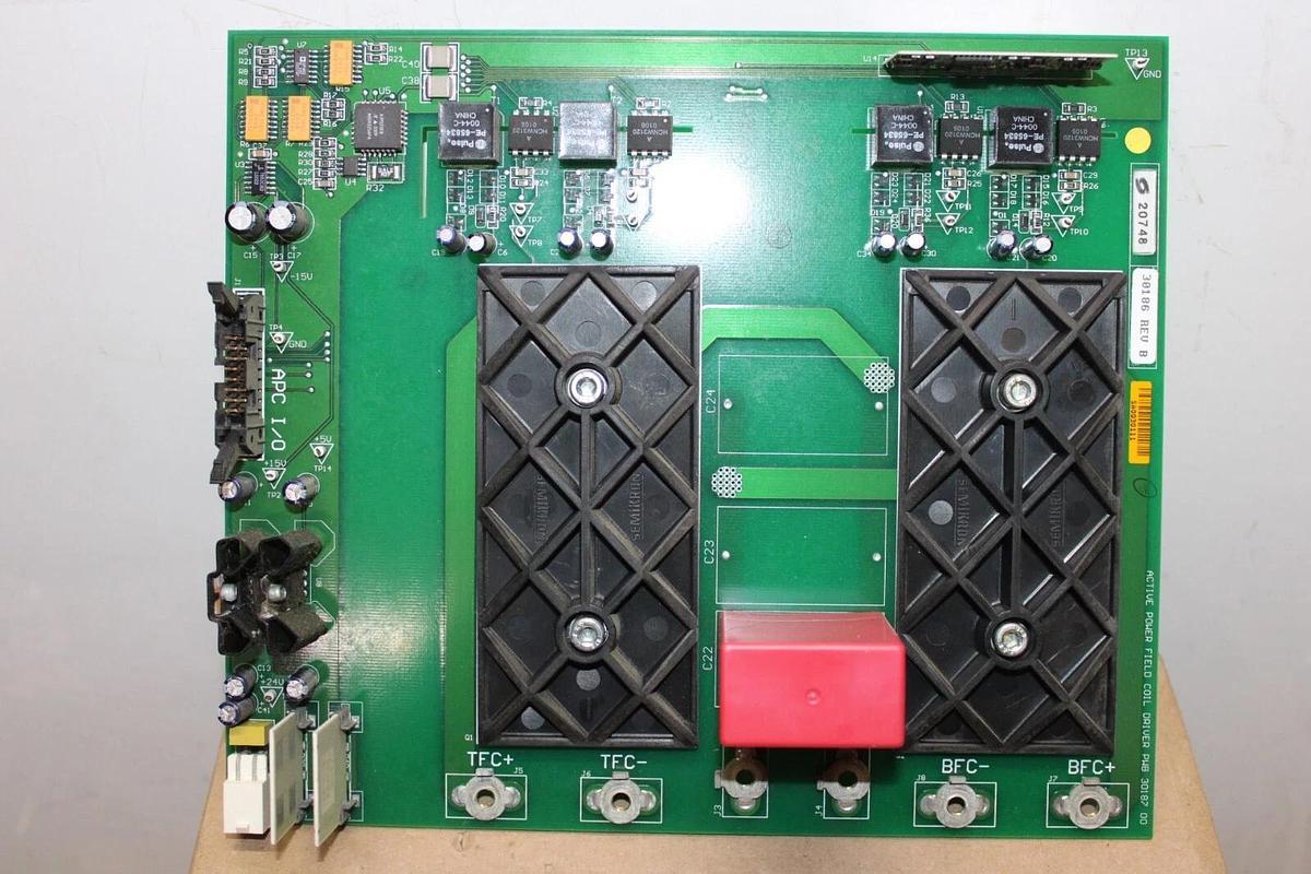 Used ACTIVE POWER FIELD COIL DRIVER CIRCUIT BOARD 30187_00 30186 RE. B W/ SKIIP-84-EC