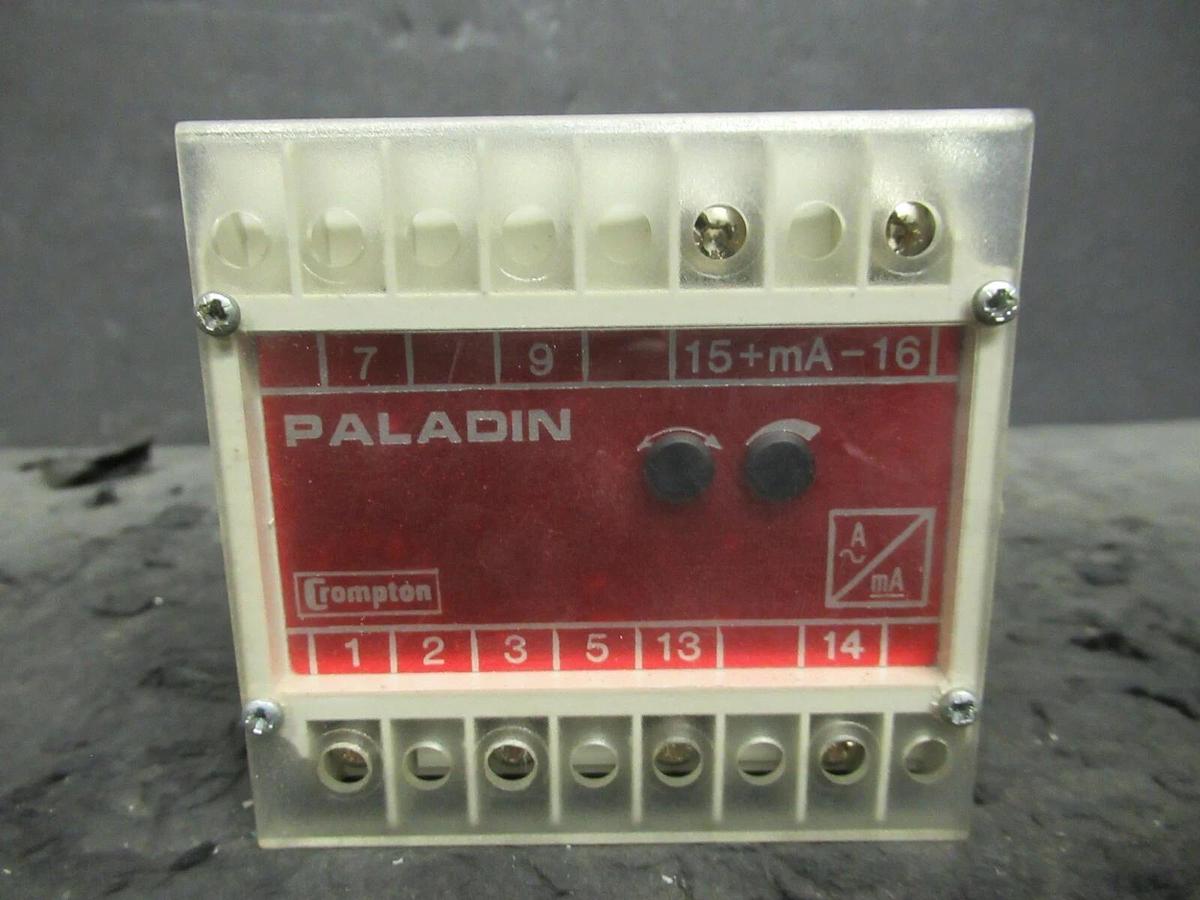Used CROMPTON PALADIN INSTRUMENTS 253-TALU TRIP TANSDUCER RELAY 120 VAC 0.5 AMP