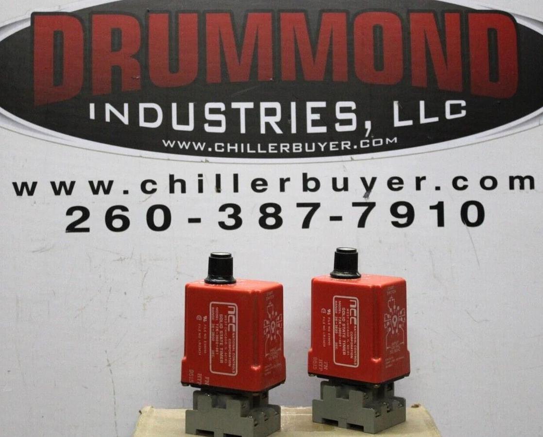 Used LOT OF 2 NCC SOLID STATE TIMER RELAY T2K-3600-461 36-3600 SECOND 120 VAC 10 AMP