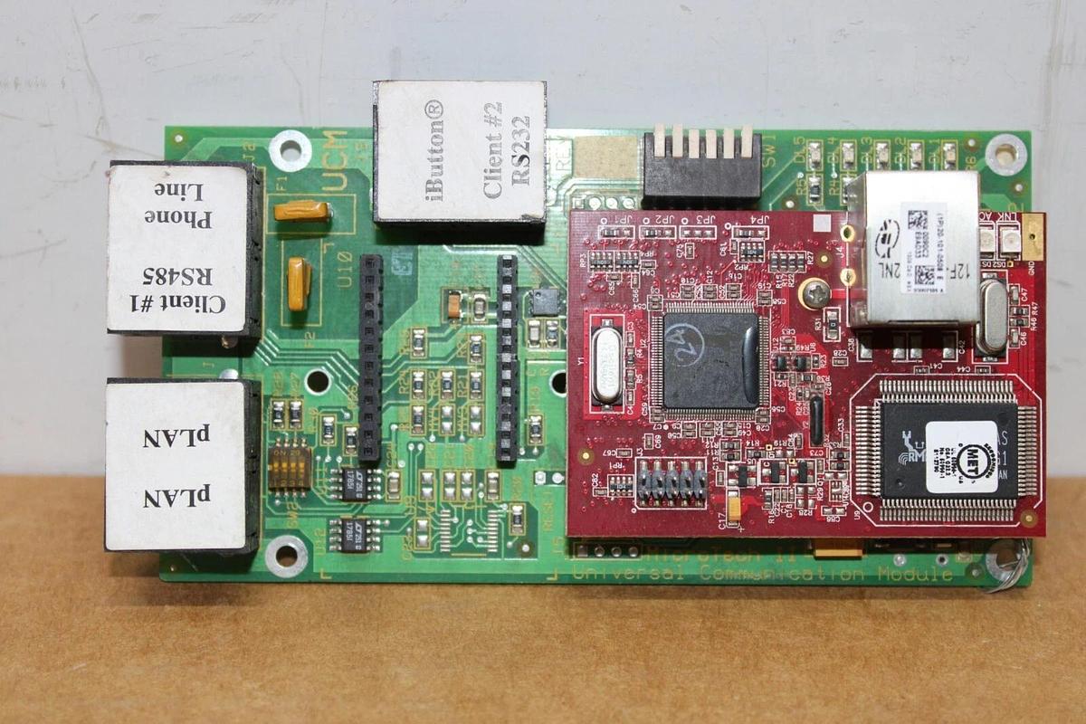 Used MCQUAY MICROTECH II UNIVERSAL COMMUNICATION MODULE BOARD 3302754 REV. E