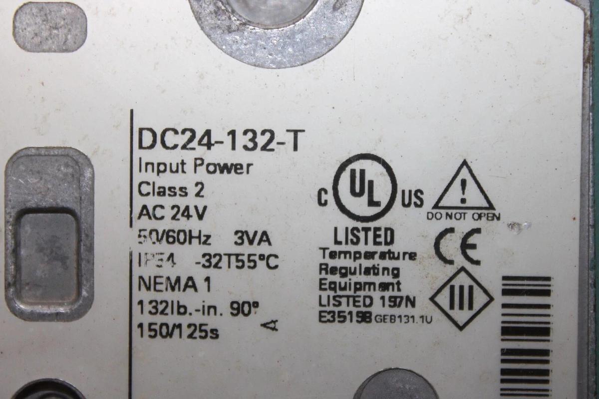 Used BRAY CONTROLS DELTA ELECTRIC ACTUATOR DC24-132-T 24 VAC 3 VA NEMA 1 265 BAR