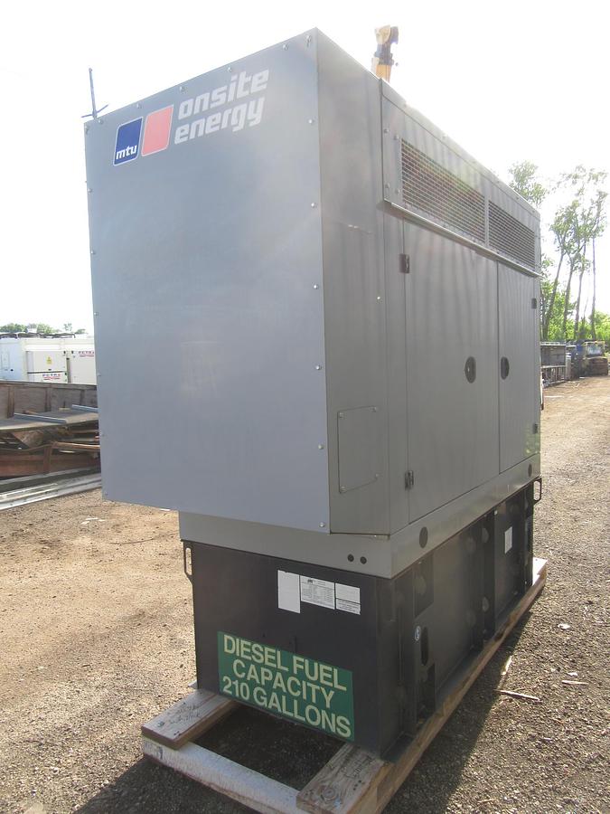 Used 50 KW DIESEL GENERATOR MTU 120/240 V JOHN DEERE SOUND ENCLOSED 499 HRS VIDEO