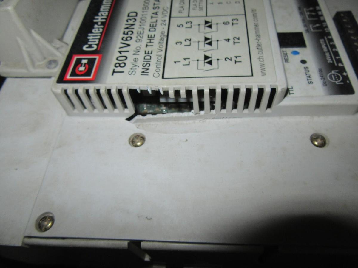 Used 650 AMP CONTINUOUS CUTLER HAMMER INSIDE THE DELTA - SOFT STARTER T801V65N3D