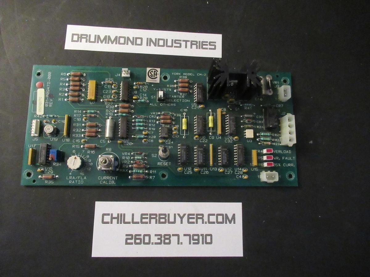 Used YORK CURRRNT CONTROL CIRCUIT BOARD 031-00947D-000 REV B **WARRANTY INCLUDED**