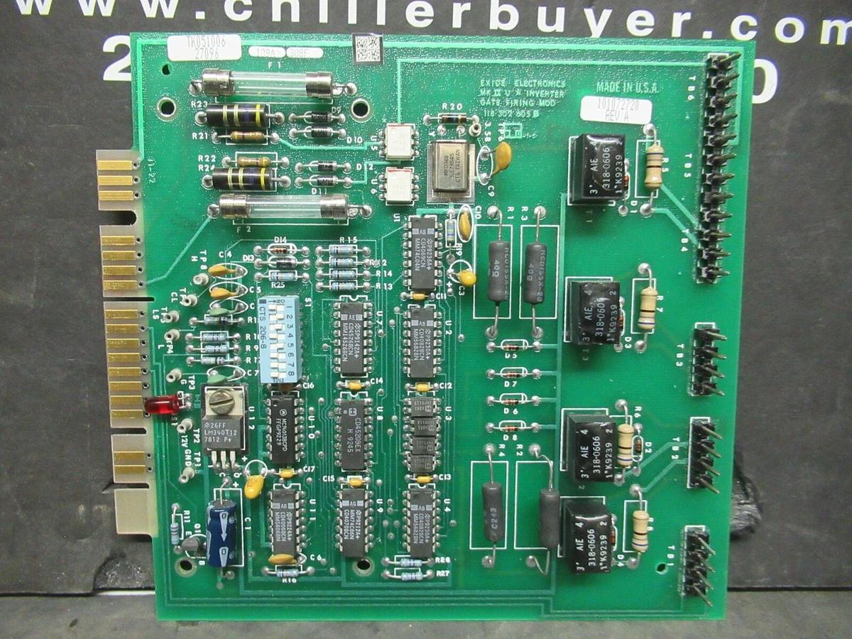 Used EXIDE MK II INVERTER GATE FIRING BOARD MODULE 118 302 605 REV B 101072720 REV A