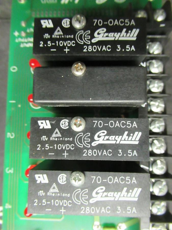 Used GRAYHILL RELAY BOARD I/O RACK 70RCK8 70AD3238 REV D TST: SRS 9824 * WARRANTY *