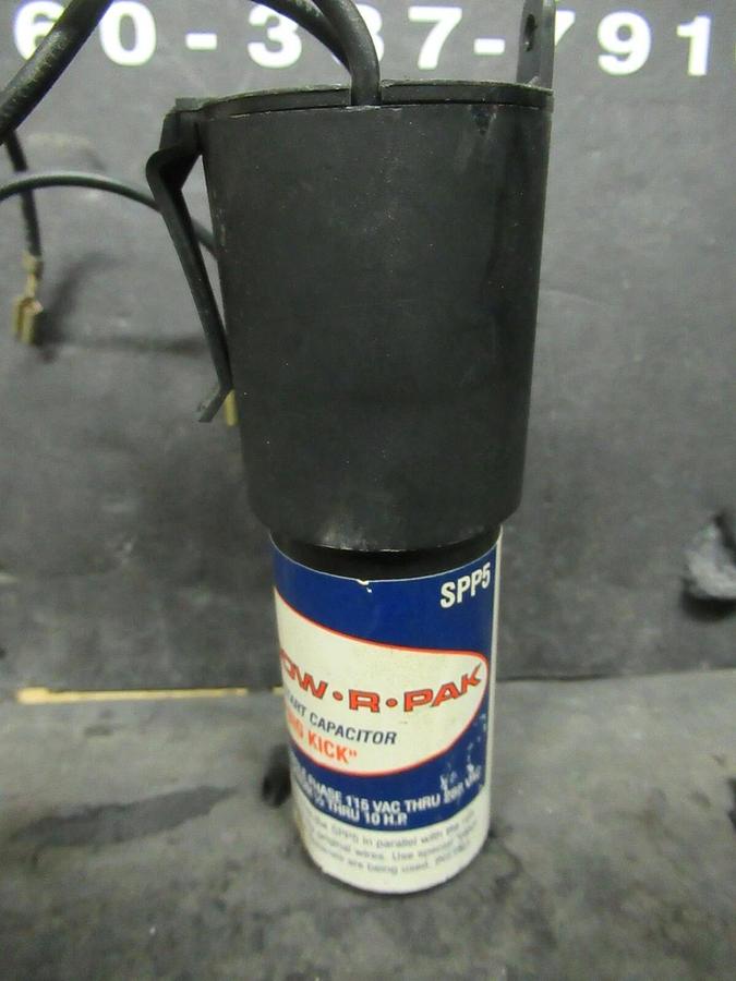 Used SUPCO SPP5 HARD START CAPACITOR STARTER POW-R-PAK 115 - 288 VAC 1/2 - 10 HP 22 A