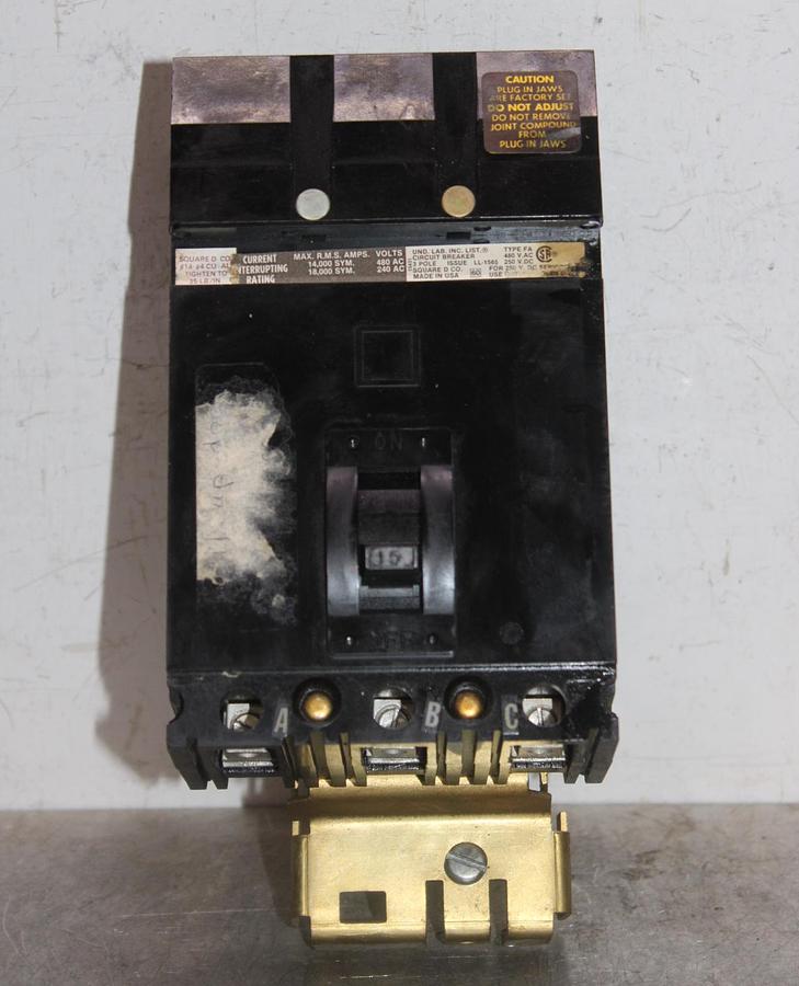 Used SQUARE D I-LINE CIRCUIT BREAKER KA36250 SERIES 2 250 AMP 600 VAC 3-POLE