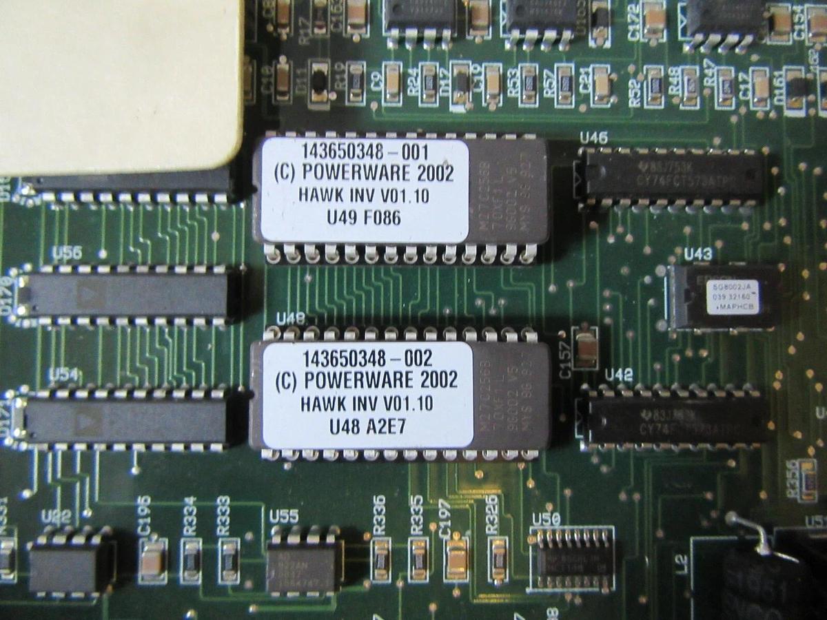 Used EXIDE / POWERWARE 101073072-001 REV N02 INVERTER CONTROL CIRCUIT BOARD