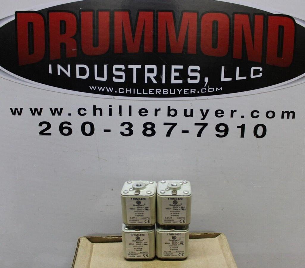 Used BUSSMANN SQUARE BODY FUSE 170M3420 700 VAC 450 AMP **WARRANTY**