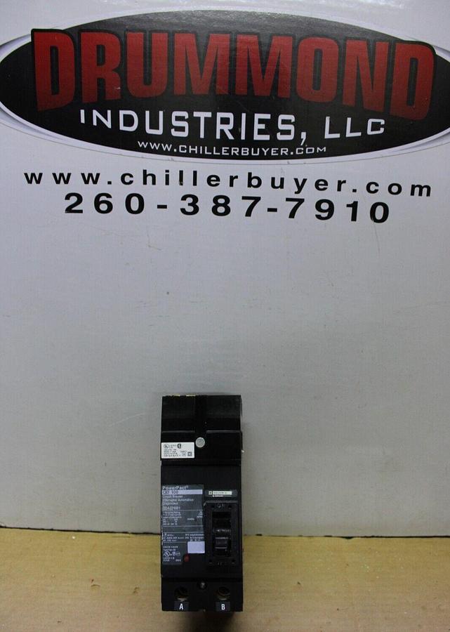 Used SQUARE D POWERPACT BREAKER QDA221001 100 AMP 240 VAC 2-POLE