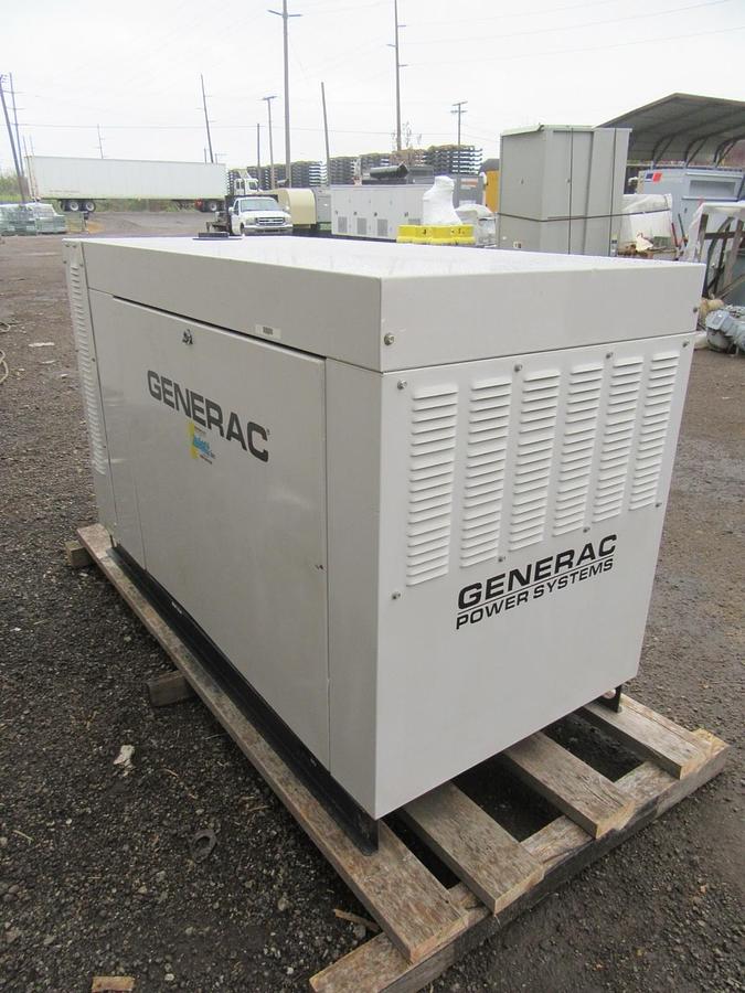 Used 30 KW GENERATOR GENERAC NATURAL GAS LP PROPANE 120/240V 1 PH SG030 66 HRS VIDEO