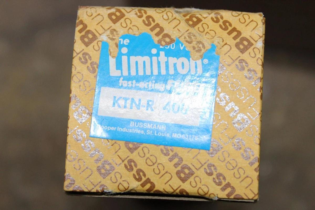 NEW SURPLUS BUSSMANN FAST-ACTING LIMITRON FUSE KTN-R-400 400A 250 VAC LOT OF 3