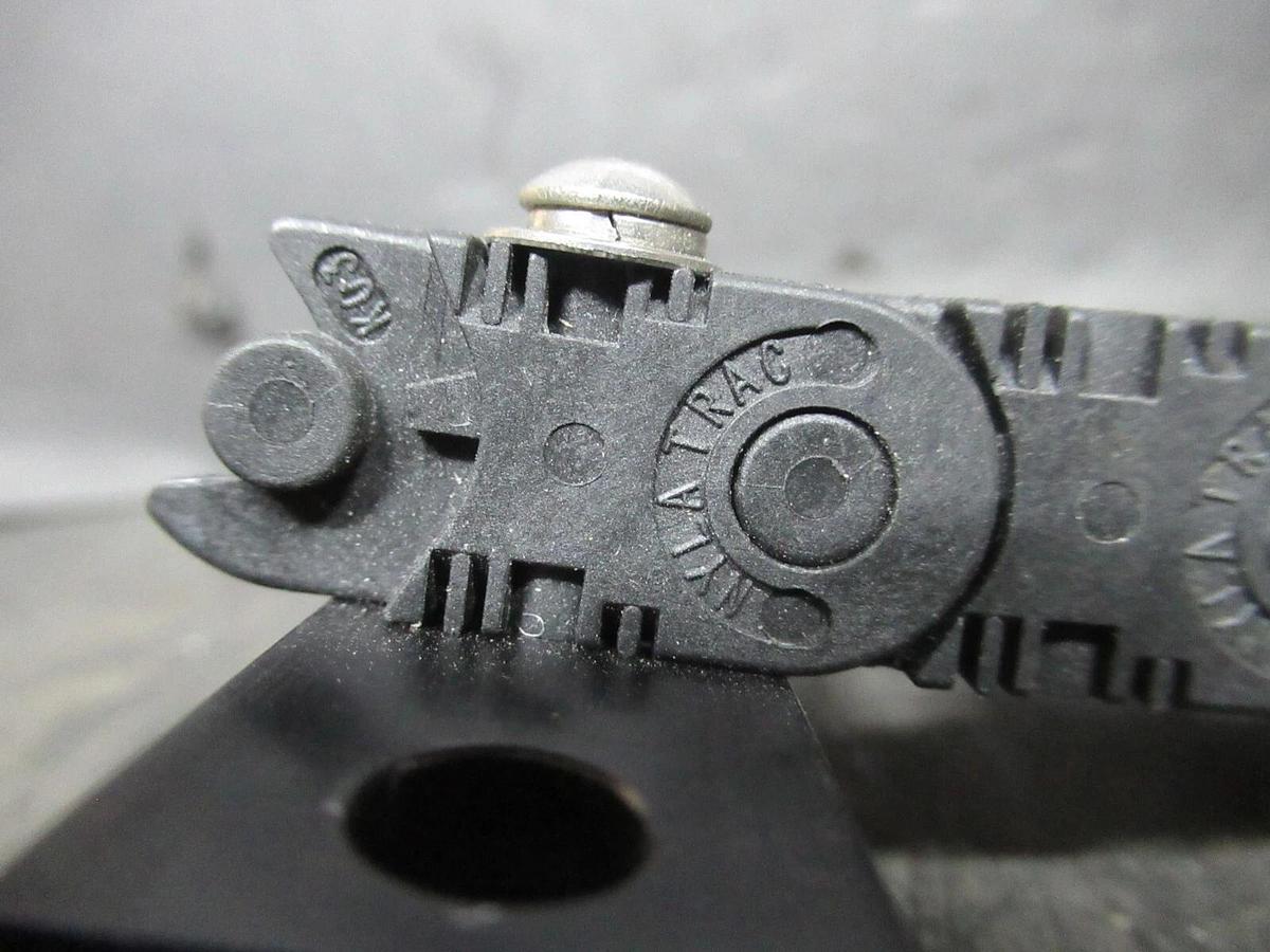 Used NYLATRAC ADJUSTABLE WIRE TRACK 34 LINKS 17" LENGTH X 1 1/2" WIDTH X 1/2" TALL