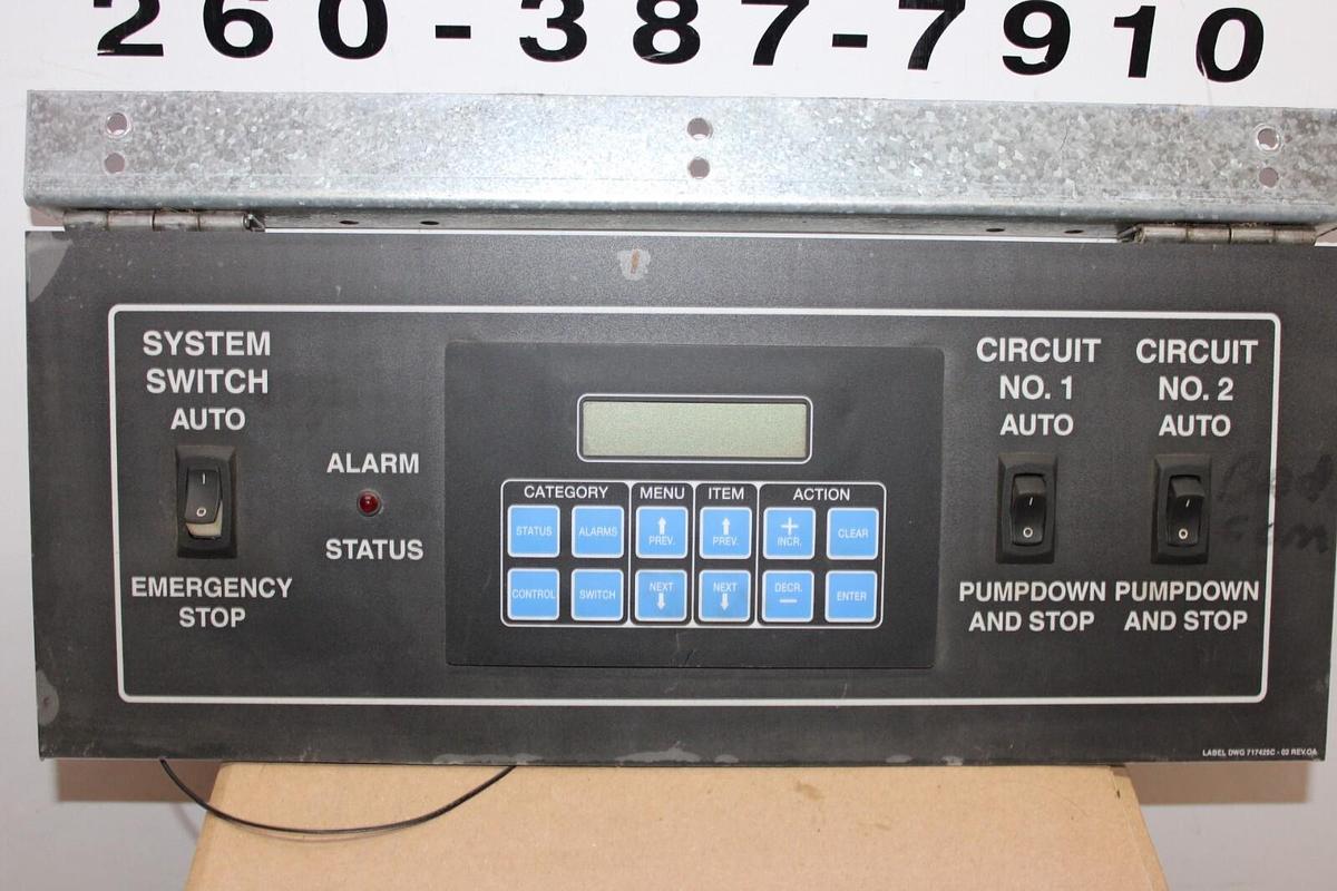 Used CHILLER DISPLAY AND CONTROL DWG-717425C-02 REV. 0A **WARRANTY**