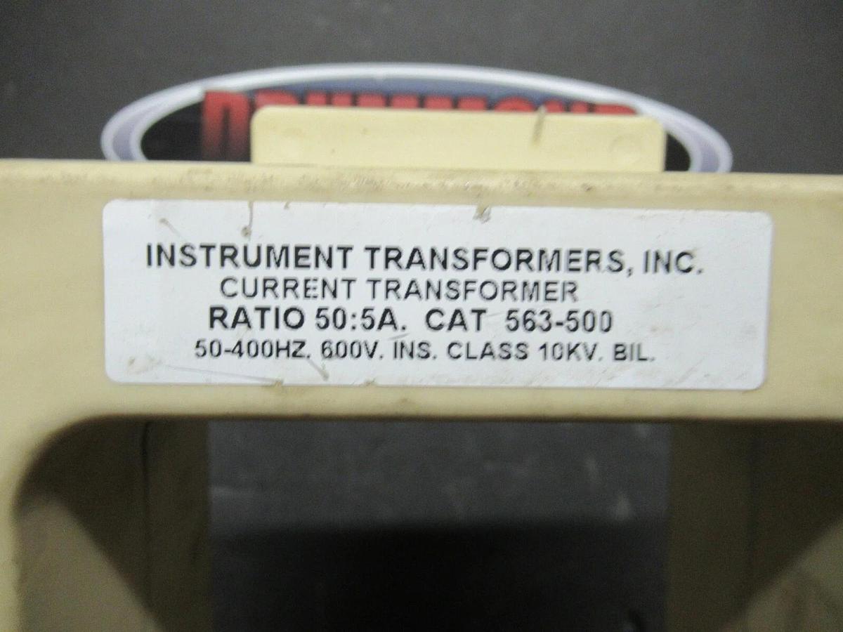 Used INSTRUMENT CURRENT TRANSFORMER 42-4191 / 563-500 RATIO: 50:5 A