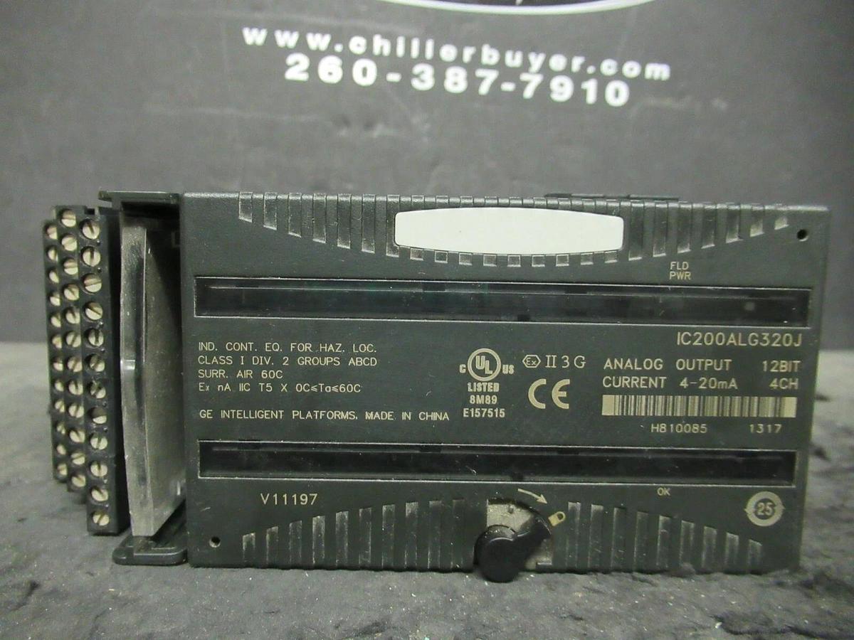 Used GE INTELLIGENT PLATFORMS PLC IC200ALG320J W/ COMPACT I/O CARRIER IC200CHS022L