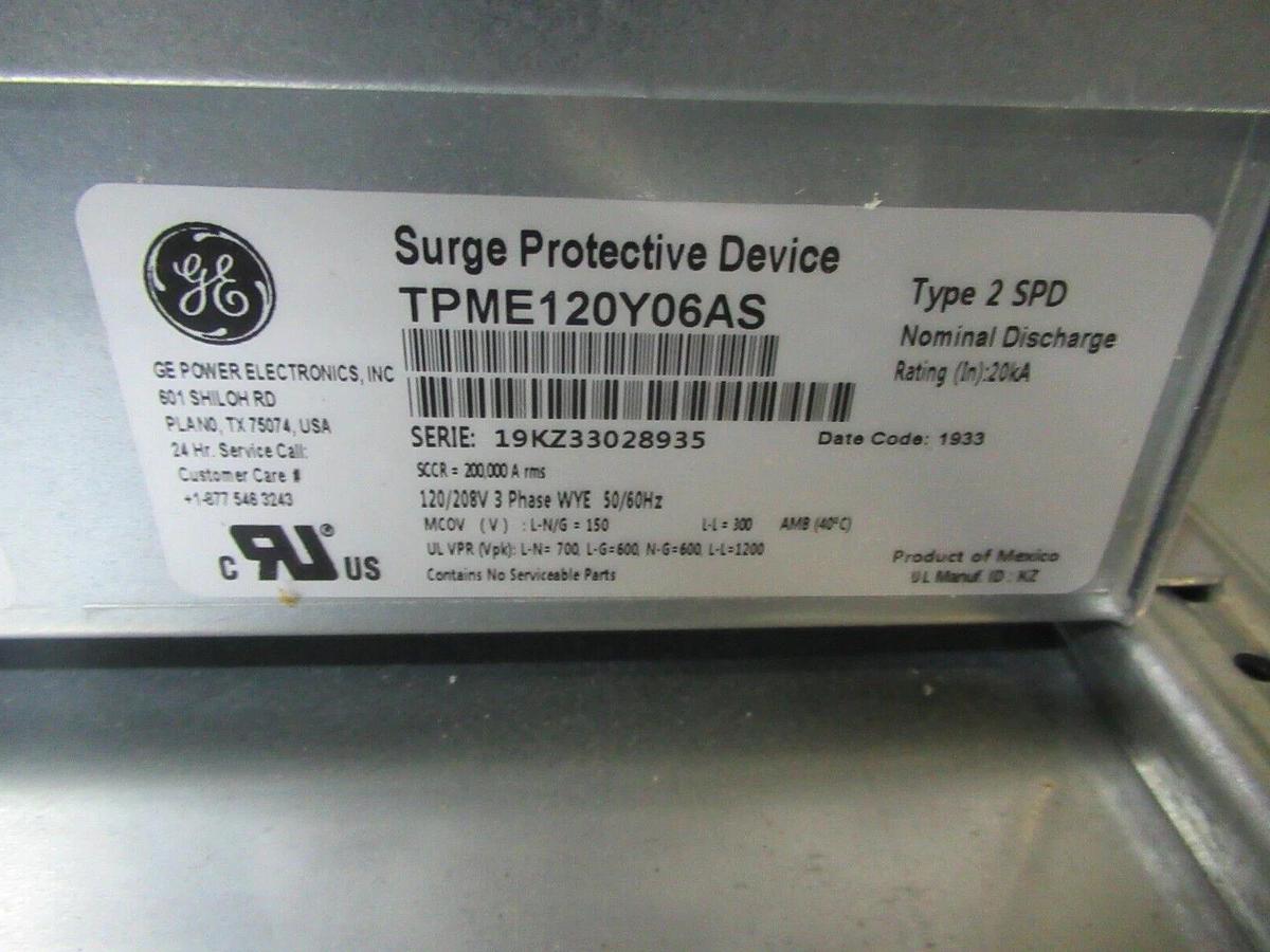 Used GENERAL ELECTRIC A-SERIES II PANELBOARD AQF3362MBX 225 AMP 36-SLOT 208/120 VOLT