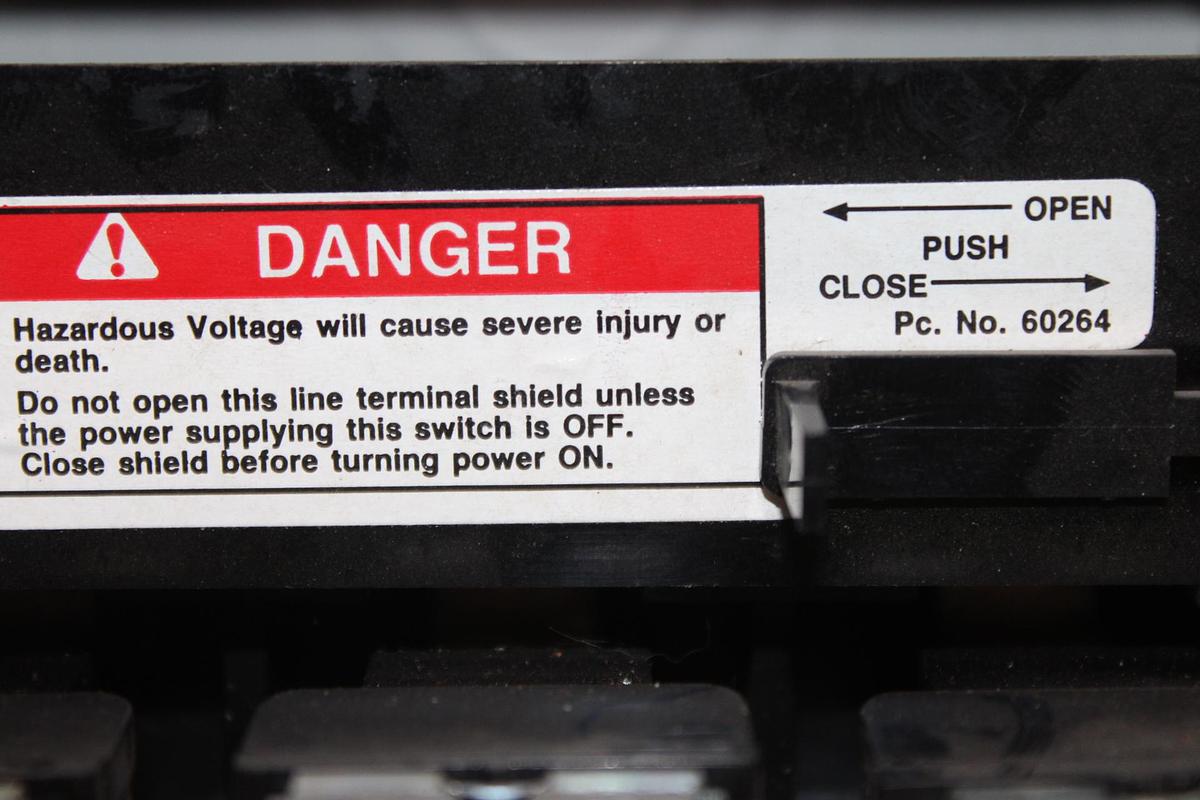 Used ALLEN BRADLEY DISCONNECT SWITCH 1494V-DS100 100 AMP 600 VOLT 30 HP 3-PHASE
