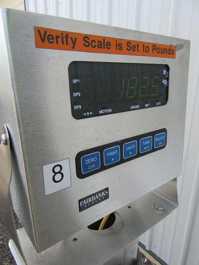 Used 3' X 3' SPX / GSE PROVEX PORTABLE FOOD GRADE STAINLESS FLOOR SCALE FAIRBANKS