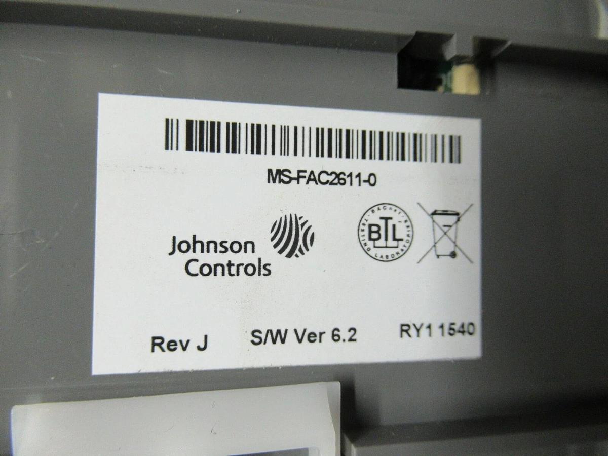 Used JOHNSON CONTROLS ADVANCED FIELD EQUIPMENT CONTROLLERS MS-FAC2611-0 REV. J