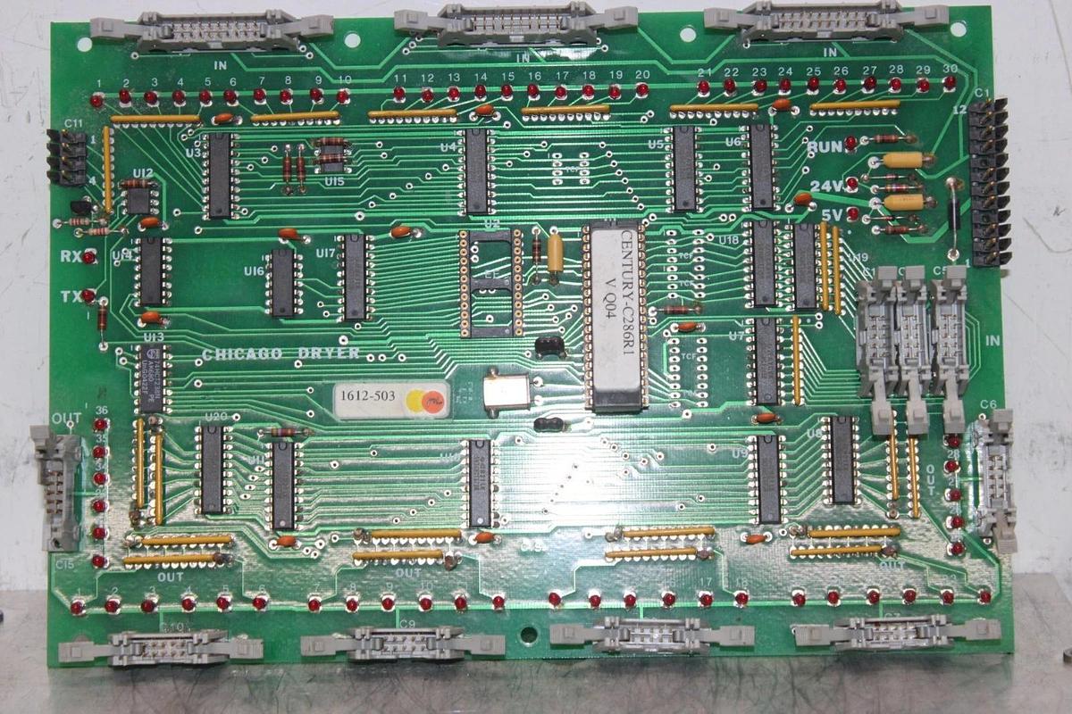 Used CHICAGO DRYER CONTROL CIRCUIT BOARD 1612-503 **WARRANTY INCLUDED**