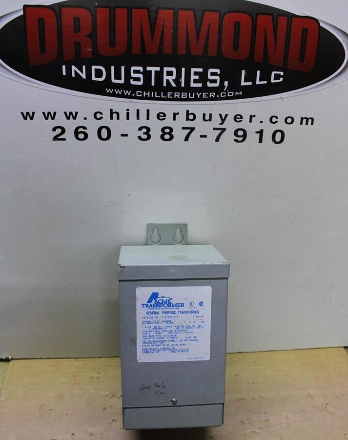 Used ACME TRANSFORMER T-2-53010-S 1 KVA PRI: 240/480V SEC: 120/240V SINGLE PHASE