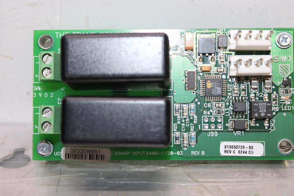 Used TRANE HIGH VOLTAGE BINARY INPUT 6400-1120-03 REV. B X13650729-03 REV. C