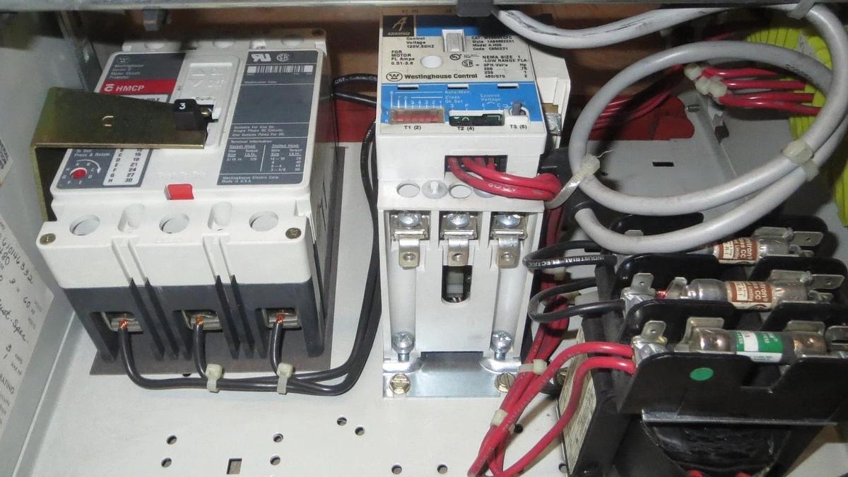 Used WESTINGHOUSE MCC 12" BUCKET W/ 3 AMP HCMP BREAKER & ADV NEMA SIZE 1 STARTER