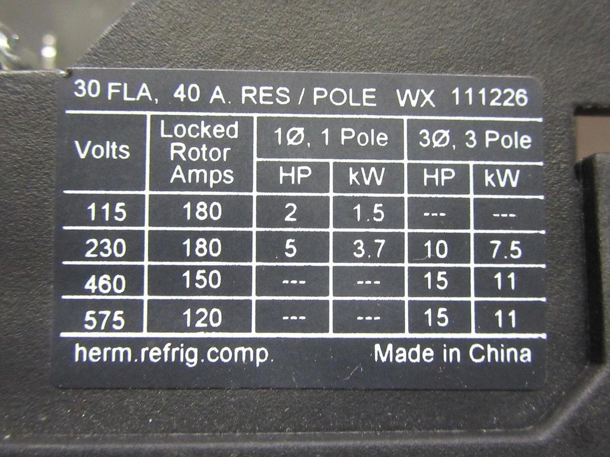 Used EATON CONTACTOR C25DNF330 30 AMP 600 VAC 3-POLE 3-PHASE COIL: 120 VAC